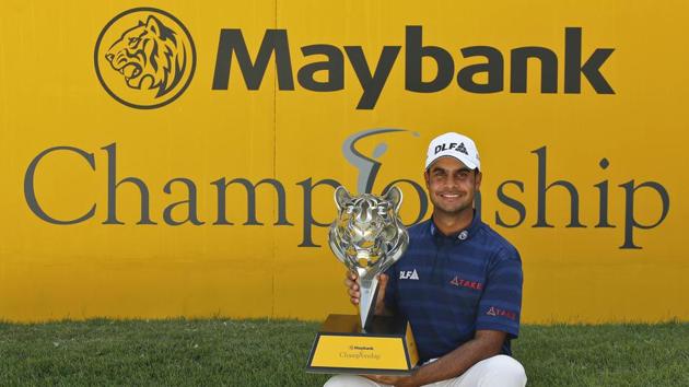 Shubhankar Sharma became the third Indian – after Jeev Milkha Singh and Anirban Lahiri – to win two European Tour events in the same season. (AP) Shubhankar Sharma became the third Indian – after Jeev Milkha Singh and Anirban Lahiri – to win two European Tour events in the same season. (AP)