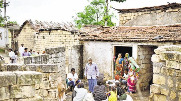 Relatives of Dalit victims who was brutally assaulted by self-styled 'cow protectors' in Una, Gujarat in July 2016. (HT File Photo) Relatives of Dalit victims who was brutally assaulted by self-styled 'cow protectors' in Una, Gujarat in July 2016. (HT File Photo)