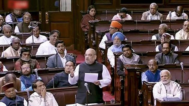 The Parliament convened for the fifth day for the budget session on Monday. In the Rajya Sabha, BJP national president Amit Shah, a first-time member, delivered his maiden speech in the house. Prime Minister Narendra Modi was also present in the house during the session. Three new Members of Parliament are sworn in. Karan Singh Yadav (Alwar), Raghu Sharma (Ajmer) and Sajda Ahmed (Uluberia) take oath in Lok Sabha. (PTI) The Parliament convened for the fifth day for the budget session on Monday. In the Rajya Sabha, BJP national president Amit Shah, a first-time member, delivered his maiden speech in the house. Prime Minister Narendra Modi was also present in the house during the session. Three new Members of Parliament are sworn in. Karan Singh Yadav (Alwar), Raghu Sharma (Ajmer) and Sajda Ahmed (Uluberia) take oath in Lok Sabha. (PTI)