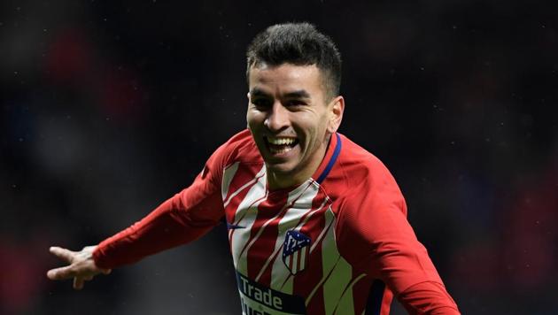 Atletico Madrid's Argentinian forward Angel Correa celebrates his goal during the La Liga match between Club Atletico de Madrid and Valencia CF at the Wanda Metropolitano stadium in Madrid on February 4, 2018. (AFP) Atletico Madrid's Argentinian forward Angel Correa celebrates his goal during the La Liga match between Club Atletico de Madrid and Valencia CF at the Wanda Metropolitano stadium in Madrid on February 4, 2018. (AFP)