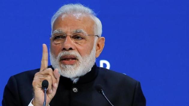 Narendra Modi gestures as he speaks during the Opening Plenary during the World Economic Forum annual meeting in Davos, Switzerland, January 23, 2018. (Reuters File) Narendra Modi gestures as he speaks during the Opening Plenary during the World Economic Forum annual meeting in Davos, Switzerland, January 23, 2018. (Reuters File)