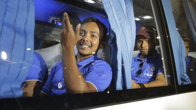 The Indian U-19 Cricket World Cup team returned to Mumbai after winning the title. (AP)