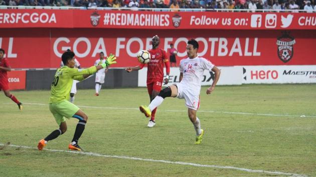 Churchill Brothers beat reigning champions Aizawl FC in an I-League clash on Tuesday.(AIFF)