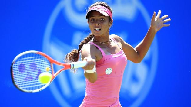 Ankita Raina (pictured) and Karman Kaur Thandi are expected to push their rivals in the Asia/Oceania Group I challenge opf the Fed Cup in New Delhi tomorrow. (Getty Images) Ankita Raina (pictured) and Karman Kaur Thandi are expected to push their rivals in the Asia/Oceania Group I challenge opf the Fed Cup in New Delhi tomorrow. (Getty Images)