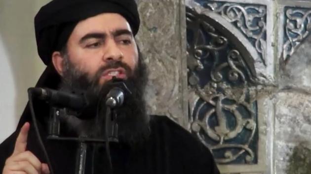 This image made from video posted on a militant website July 5, 2014, purports to show the leader of the Islamic State group, Abu Bakr al-Baghdadi, delivering a sermon at a mosque in Iraq during his first public appearance. (AP File Photo) This image made from video posted on a militant website July 5, 2014, purports to show the leader of the Islamic State group, Abu Bakr al-Baghdadi, delivering a sermon at a mosque in Iraq during his first public appearance. (AP File Photo)