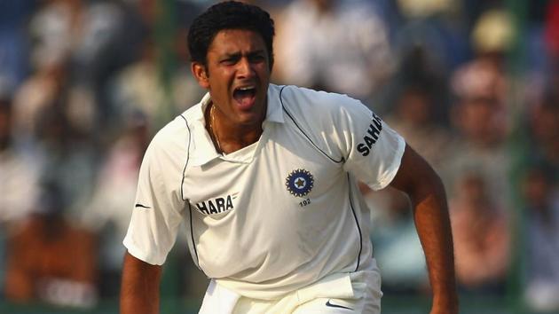 Anil Kumble became the second bowler after Jim Laker to claim 10 wickets in a Test innings on this day in 1999, achieving this feat against Pakistan at the Ferozshah Kotla in New Delhi.(Getty Images)