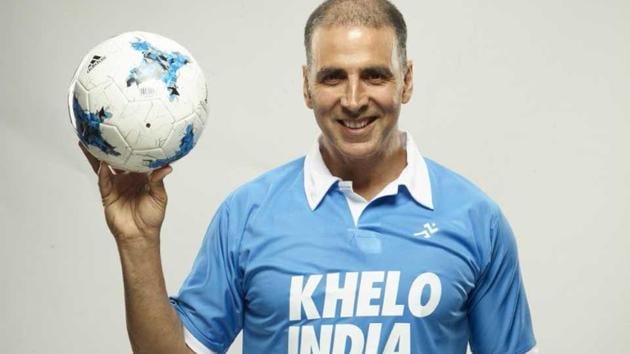 Akshay Kumar extended his support for Khelo India School Games and urged youngsters to come forward and play. (HT Photo) Akshay Kumar extended his support for Khelo India School Games and urged youngsters to come forward and play. (HT Photo)