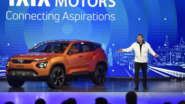 Tata Motors unveils its H5X during the 2018 Auto Expo in Greater Noida. The first day of the 14th edition of the Auto Expo, at Greater Noida’s India Expo Mart, kicked off with a slew of unveilings and launches on Wednesday and a number of big names, including Maruti Suzuki, Tata Motors, Hyundai, Honda and Kia Motors showcased their offerings for the Indian market. (Burhaan Kinu / HT Photo) Tata Motors unveils its H5X during the 2018 Auto Expo in Greater Noida. The first day of the 14th edition of the Auto Expo, at Greater Noida’s India Expo Mart, kicked off with a slew of unveilings and launches on Wednesday and a number of big names, including Maruti Suzuki, Tata Motors, Hyundai, Honda and Kia Motors showcased their offerings for the Indian market. (Burhaan Kinu / HT Photo)
