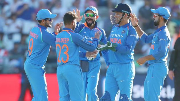 India thrashed South Africa by 124 runs to take an unassailable 3-0 lead in the series. Get full cricket score of India vs South Africa, 3rd ODI in Cape Town here.(BCCI)