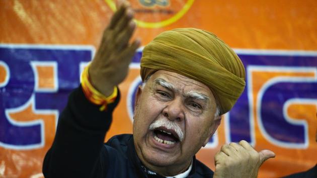 The Shree Rajput Karni Sena, which has strongly protested against the release of periodic drama Padmaavat, has decided to back the Sarv Brahmin Mahasabha’s protest against the “historical tampering” of Queen Laxmi Bai, also called Jhansi Ki Rani, in the film Manikarnika starring Kangana Ranaut. (Sanchit Khanna / HT Photo) The Shree Rajput Karni Sena, which has strongly protested against the release of periodic drama Padmaavat, has decided to back the Sarv Brahmin Mahasabha’s protest against the “historical tampering” of Queen Laxmi Bai, also called Jhansi Ki Rani, in the film Manikarnika starring Kangana Ranaut. (Sanchit Khanna / HT Photo)