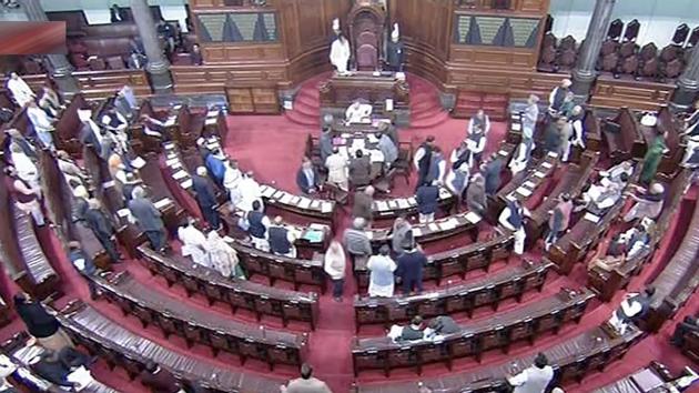 A view of the Rajya Sabha in New Delhi on Wednesday. (PTI Photo) A view of the Rajya Sabha in New Delhi on Wednesday. (PTI Photo)