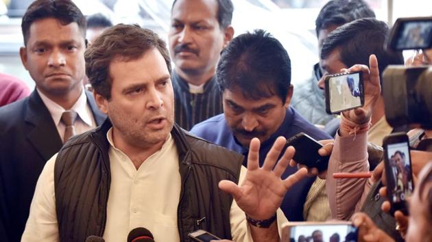 Reviving an old tradition of the party, Congress president Rahul Gandhi interacted with delegations of its leaders and workers from across the country at the All India Congress Committee (AICC) headquarters in New Delhi. Responding to the PM’s Lok Sabha address today, Gandhi later said “I think Modiji has forgotten that he is the PM now. He should answer questions and not always accuse the opposition.” (Sonu Mehta / HT Photo) Reviving an old tradition of the party, Congress president Rahul Gandhi interacted with delegations of its leaders and workers from across the country at the All India Congress Committee (AICC) headquarters in New Delhi. Responding to the PM’s Lok Sabha address today, Gandhi later said “I think Modiji has forgotten that he is the PM now. He should answer questions and not always accuse the opposition.” (Sonu Mehta / HT Photo)