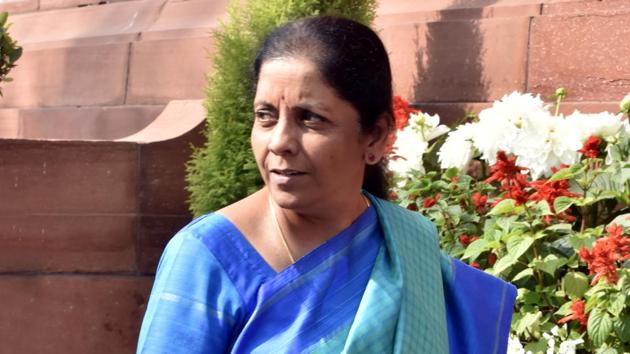 Union defence minister Nirmala Sitharaman outside Parliament in New Delhi. (Sonu Mehta/HT File Photo) Union defence minister Nirmala Sitharaman outside Parliament in New Delhi. (Sonu Mehta/HT File Photo)