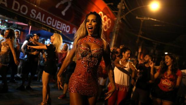 Transgender dancer Kamilla Carvalho performs during the rehearsal of Salgueiro samba school. (REUTERS) Transgender dancer Kamilla Carvalho performs during the rehearsal of Salgueiro samba school. (REUTERS)