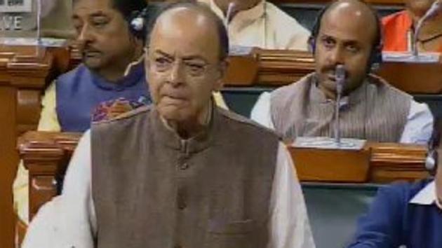 Finance minister Arun Jaitley speaks in Parliament. (ANI Photo) Finance minister Arun Jaitley speaks in Parliament. (ANI Photo)