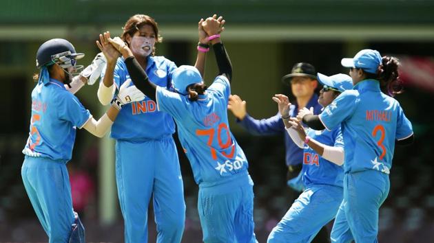 Jhulan Goswami dismissed South Africa opener Laura Wolvaardt to become the first bowler to reach 200 wickets in women’s cricket.(Getty Images)