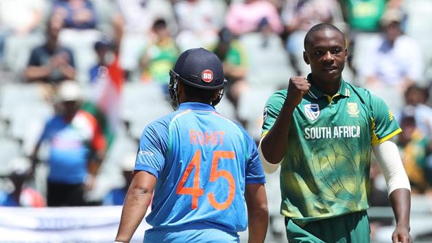 The hosts got off to a good start as Kagiso Rabada removed Rohit Sharma in the first over of the match.  (BCCI ) 