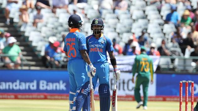 He put on a 140-run partnership with Kohli before falling to JP Duminy for 76.  (BCCI ) 