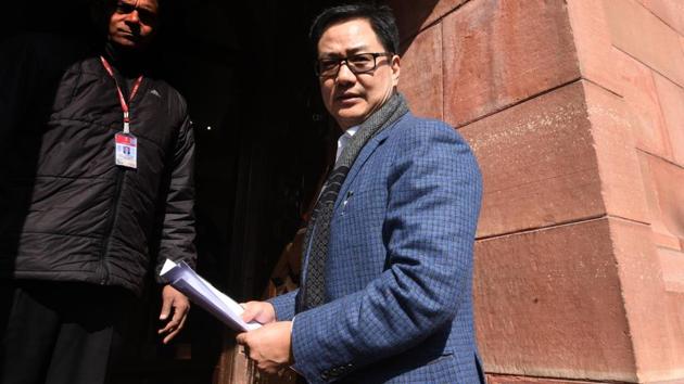 Kiren Rijiju, minister of state for home, shared a video of mythological character Surpanakha laughing on his official Facebook page a day after Prime Minister Narendra Modi commented on Congress leader Renuka Chowdhury’s laugh in the Rajya Sabha. Modi on Wednesday compared Chowdhary’s laughter with Surpanakha’s in the 1980s television epic Ramayana. (Sonu Mehta / HT Photo) Kiren Rijiju, minister of state for home, shared a video of mythological character Surpanakha laughing on his official Facebook page a day after Prime Minister Narendra Modi commented on Congress leader Renuka Chowdhury’s laugh in the Rajya Sabha. Modi on Wednesday compared Chowdhary’s laughter with Surpanakha’s in the 1980s television epic Ramayana. (Sonu Mehta / HT Photo)