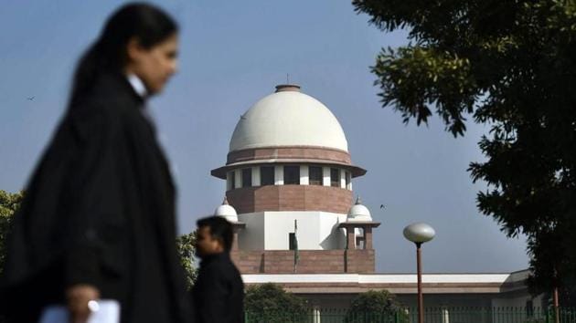 A view of the Supreme Court in New Delhi. The court has rejected the vehement submission by Sunni Waqf Board and others that the pleas in the Ayodhya dispute case be heard after the next general elections.(PTI) A view of the Supreme Court in New Delhi. The court has rejected the vehement submission by Sunni Waqf Board and others that the pleas in the Ayodhya dispute case be heard after the next general elections.(PTI)