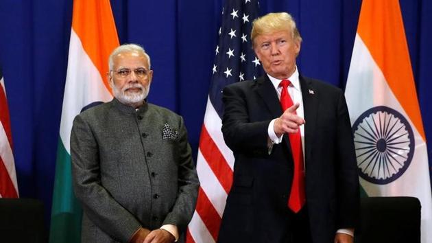 PM Narendra Modi and US President Donald Trump “expressed concern” over the crisis in the Maldives in a phone call on Thursday that seemed intended to signal to the Indian Ocean nation of islands that it needed to fix the crisis without involving other countries with or without any stake in the situation. (Jonathan Ernst / REUTERS) PM Narendra Modi and US President Donald Trump “expressed concern” over the crisis in the Maldives in a phone call on Thursday that seemed intended to signal to the Indian Ocean nation of islands that it needed to fix the crisis without involving other countries with or without any stake in the situation. (Jonathan Ernst / REUTERS)