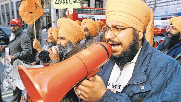Sikh demonstrators hold a protest outside India House.(AFP File) Sikh demonstrators hold a protest outside India House.(AFP File)