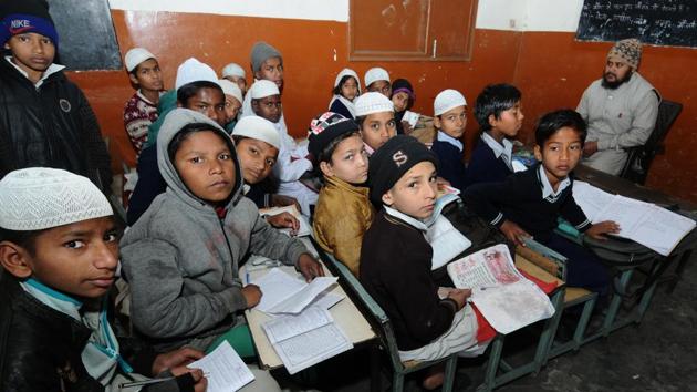 More than 950 students study in the three madrasas, including Madrasa Eizahal-Uloom Mujahidi, Manimajra, Madrasa Shirajul-uloom, Govindpura, and Arobia Faizal Islam. (Ravi Kumar/HT) More than 950 students study in the three madrasas, including Madrasa Eizahal-Uloom Mujahidi, Manimajra, Madrasa Shirajul-uloom, Govindpura, and Arobia Faizal Islam. (Ravi Kumar/HT)
