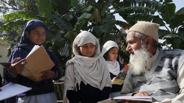 The age for admission here is six. (Ravi Kumar/HT) The age for admission here is six. (Ravi Kumar/HT)