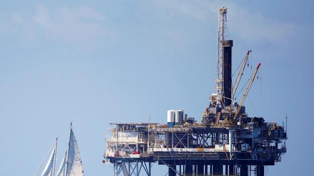 An offshore oil platform is seen in Huntington Beach, California, US. (Reuters) An offshore oil platform is seen in Huntington Beach, California, US. (Reuters)