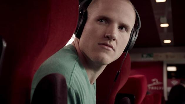 This image released by Warner Bros. Pictures shows Spencer Stone in a scene from The 15:17" To Paris.(AP)