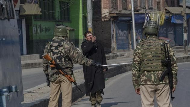 Restrictions were imposed in Srinagar and other parts of the Kashmir Valley today, to prevent separatist-called protests on the death anniversary of Parliament attack convict, Afzal Guru. A police official said that restrictions have been imposed on the orders of district magistrates under section 144 in downtown (Old City) Srinagar and north Kashmir’s Sopore town. (Dar Yasin / AP) Restrictions were imposed in Srinagar and other parts of the Kashmir Valley today, to prevent separatist-called protests on the death anniversary of Parliament attack convict, Afzal Guru. A police official said that restrictions have been imposed on the orders of district magistrates under section 144 in downtown (Old City) Srinagar and north Kashmir’s Sopore town. (Dar Yasin / AP)