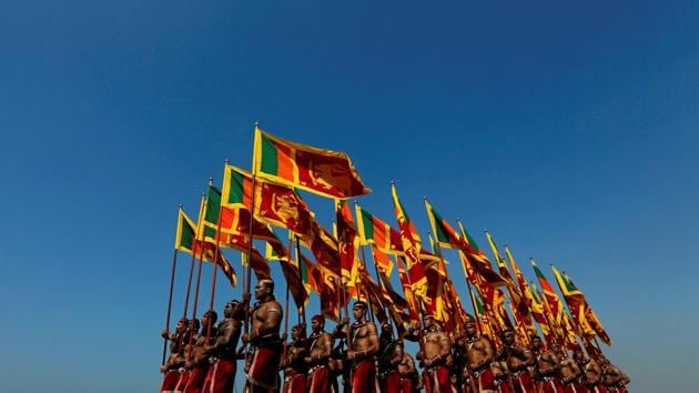 Sri Lanka's military personnel march with national flags during a rehearsal for Sri Lanka's 70th Independence day in Colombo on February 2, 2018. (Dinuka Liyanawatte / REUTERS) Sri Lanka's military personnel march with national flags during a rehearsal for Sri Lanka's 70th Independence day in Colombo on February 2, 2018. (Dinuka Liyanawatte / REUTERS)