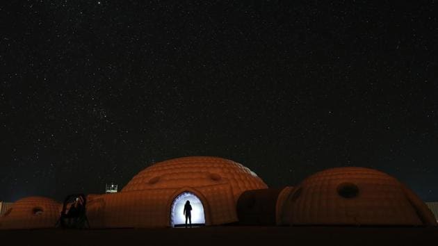 “No matter who is going to this grandest voyage of our society yet to come, I think a few things we learn here will be actually implemented in those missions,” Groemer said. Hostile environments from Arizona to Siberia are used to fine-tune capsules, landers, rovers and suits — simulating otherworldly dangers to be found beyond Earth. Space agencies call them “analogues” because they resemble extraterrestrial extremes of cold and remoteness. (Karim Sahib / AFP) “No matter who is going to this grandest voyage of our society yet to come, I think a few things we learn here will be actually implemented in those missions,” Groemer said. Hostile environments from Arizona to Siberia are used to fine-tune capsules, landers, rovers and suits — simulating otherworldly dangers to be found beyond Earth. Space agencies call them “analogues” because they resemble extraterrestrial extremes of cold and remoteness. (Karim Sahib / AFP)