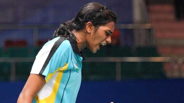 PV Sindhu defeated Indonesia’s Fitriani 21-13, 24-22 in the Badminton Asia Team Championships.(AFP)