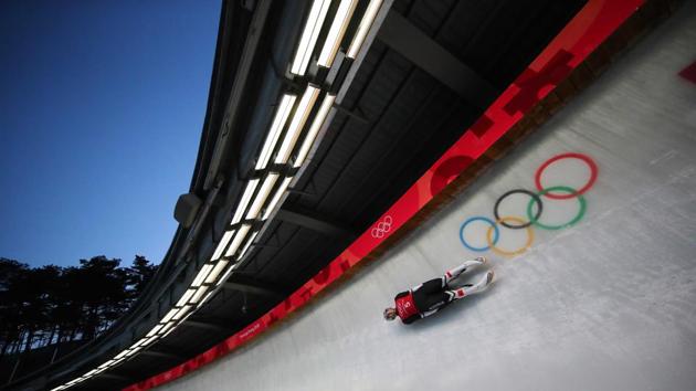 Reinhard Egger of Austria trains for the Men’s Luge Singles at the Olympic Sliding Centre ahead of Pyeongchang 2018 Winter Olympics in Pyeongchang, South Korea on February 8, 2018. (Carlos Barria / REUTERS) Reinhard Egger of Austria trains for the Men’s Luge Singles at the Olympic Sliding Centre ahead of Pyeongchang 2018 Winter Olympics in Pyeongchang, South Korea on February 8, 2018. (Carlos Barria / REUTERS)