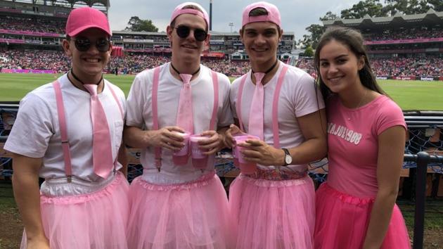 A similar initiative is taken by Australian cricket, with the ‘Pink Test’ that is played in Sydney every year. (Twitter: @OfficialCSA) A similar initiative is taken by Australian cricket, with the ‘Pink Test’ that is played in Sydney every year. (Twitter: @OfficialCSA)