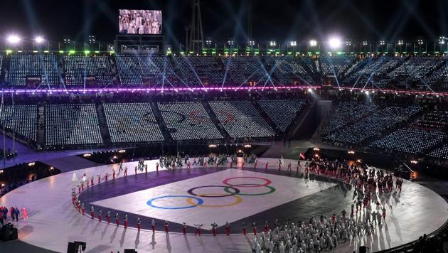 Delegations parade during the opening ceremony of the Pyeongchang 2018 Winter Olympic Games at the Pyeongchang Stadium in South Korea on February 9, 2018.(AFP)