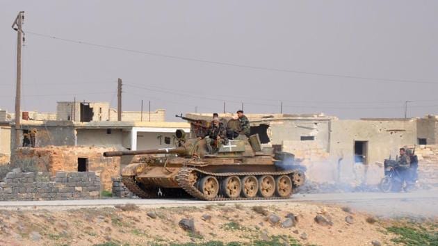 A picture taken on February 9, 2018 in the countryside of Idlib, where Syrian government forces are conducting a major offensive. (AFP Photo) A picture taken on February 9, 2018 in the countryside of Idlib, where Syrian government forces are conducting a major offensive. (AFP Photo)