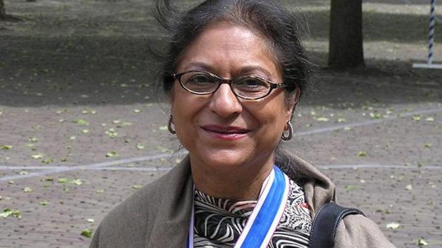 Asma Jahangir became a democracy activist and was jailed in 1983 for participating in the Movement for the Restoration of Democracy, which rallied against military dictator Zia-ul-Haq’s regime. (ANI Photo) Asma Jahangir became a democracy activist and was jailed in 1983 for participating in the Movement for the Restoration of Democracy, which rallied against military dictator Zia-ul-Haq’s regime. (ANI Photo)