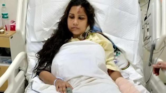 The woman lost part of her leg and three fingers of her hand in the incident. (HT) The woman lost part of her leg and three fingers of her hand in the incident. (HT)