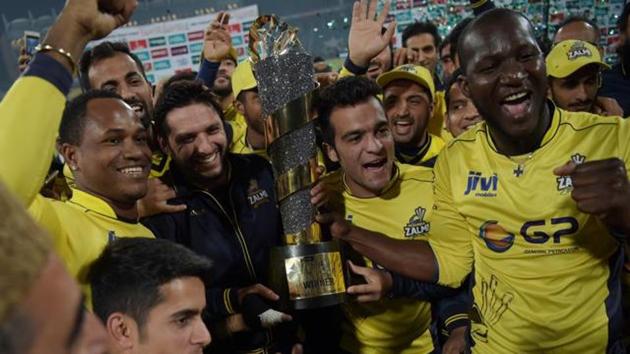 Peshawar Zalmi won the 2017 Pakistan Super League T20 tournament with victory over the Quetta Gladiators in Karachi. (AFP) Peshawar Zalmi won the 2017 Pakistan Super League T20 tournament with victory over the Quetta Gladiators in Karachi. (AFP)