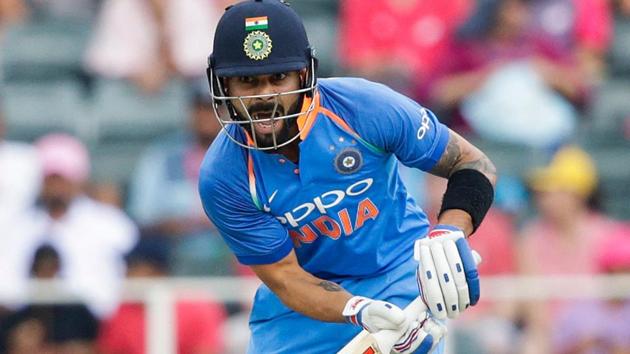 Virat Kohli scored 75 for India in the fourth ODI against South Africa in Johannesburg on Saturday. (AFP) Virat Kohli scored 75 for India in the fourth ODI against South Africa in Johannesburg on Saturday. (AFP)