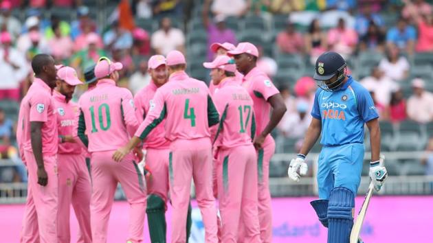 The visitors lost Rohit Sharma in the fourth over. The Indian vice-captain fell to Kagiso Rabada.  (BCCI ) 