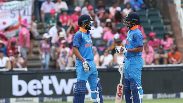 The duo put on a 158-run partnership for the second wicket before the Indian skipper was removed by Chris Morris for 75.  (BCCI ) 