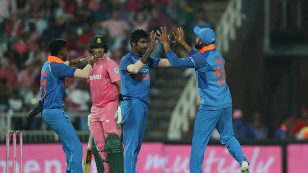 In reply, the hosts got off to a good start before Jasprit Bumrah removed Aiden Markram in the eighth over.  (BCCI ) 