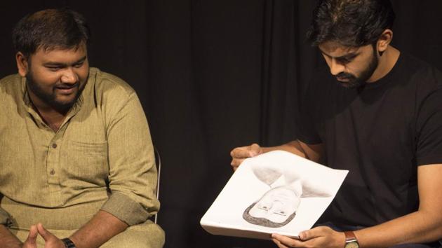 Actors perform one of the four plays on Sunday. (Hemanshi Kamani/HT) Actors perform one of the four plays on Sunday. (Hemanshi Kamani/HT)