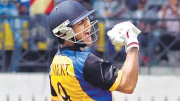 Unmukt Chand continued his fine form with a blistering 90 against Bengal to continue Delhi’s winning run in the Vijay Hazare Trophy in 2018.(HT Photo)