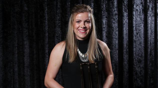 Georgia Redmayne poses with the Betty Wilson Young Cricketer of the Year award for her magnificent domestic performances for Hobart. (Getty Images) Georgia Redmayne poses with the Betty Wilson Young Cricketer of the Year award for her magnificent domestic performances for Hobart. (Getty Images)