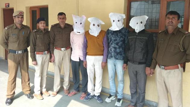 The four accused were arrested on Sunday morning from near an under-construction flyover in Manesar. (HT) The four accused were arrested on Sunday morning from near an under-construction flyover in Manesar. (HT)