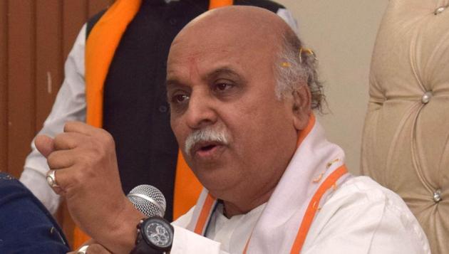 If couples don’t fall in love, there’ll be no marriages,” VHP’s international working president Pravin Togadia said in Chandigarh on Sunday.(HT Photo)